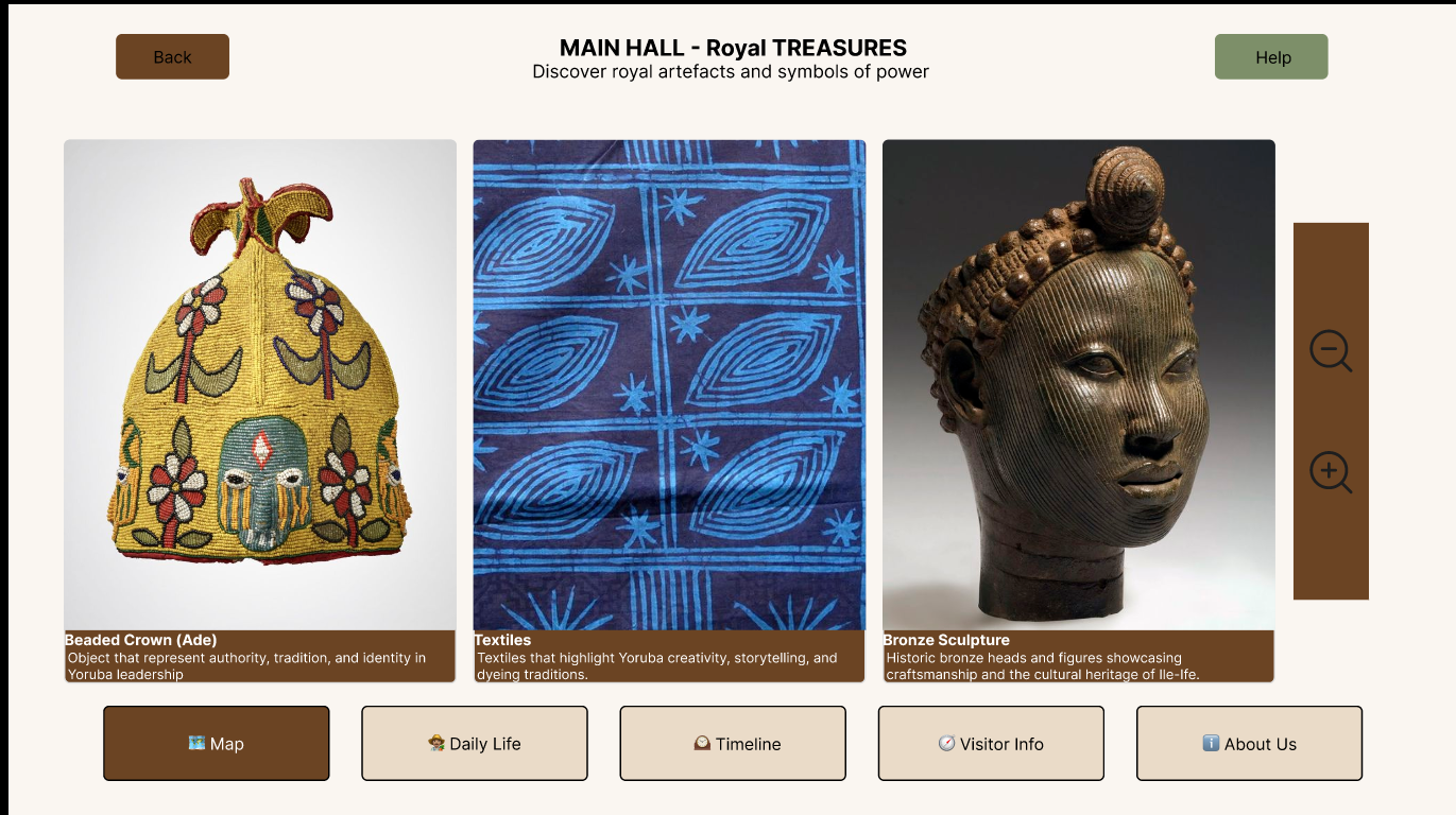 Main Hall artifact overview page